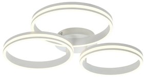 Plafon Branco Incl. LED Regulável em 3 Níveis 3-Luzes - Navara