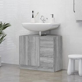 Móvel p/ lavatório 63x30x54 cm derivados madeira cinza sonoma