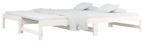 Sofá-cama de puxar 2x(90x200) cm pinho maciço branco