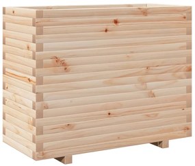 Vaso/floreira de jardim 90x40x72,5 cm madeira de pinho maciça