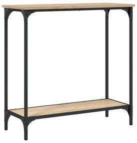 Mesa consola 75x30,5x75 cm derivados de madeira carvalho sonoma