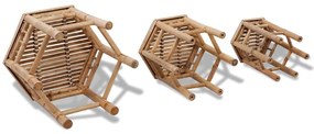 Bancos de jardim 3 pcs bambu