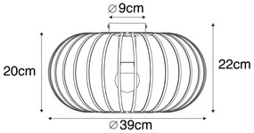Candeeiro de teto design branco 39 cm - Johanna Design