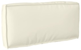 vidaXL Cushion de Palete para Encosto creme 80x40x12 cm Tecido Oxford
