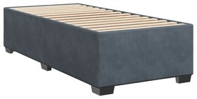 Estrutura de cama sem colchão 90x190 cm veludo cinzento-escuro