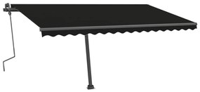 Toldo retrátil manual independente 400x300 cm antracite