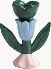 Castiçal pintado à mão Blume