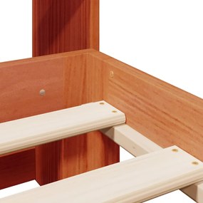 Cama com estante sem colchão 140x190 cm pinho maciço