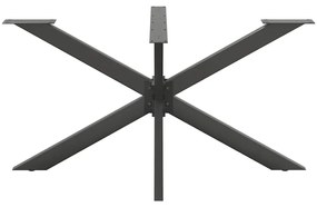 Pé de mesa de jantar em formato de aranha, antracite, 150x78x(72-73) c