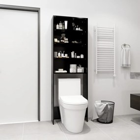 vidaXL Armário para máquina de lavar roupa 64x24x190 cm preto