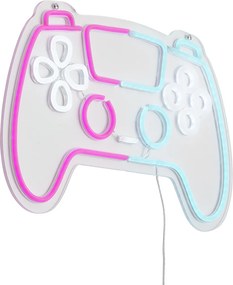 Candeeiro de Parede Neon Rosa com Azul Incl. LED - Controller