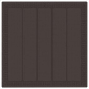 Conjunto de Jantar para Jardim 3 pcs Castanho 100 x 100 x 73 cm