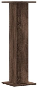 Suportes de colunas 2 pcs derivados madeira carvalho castanho