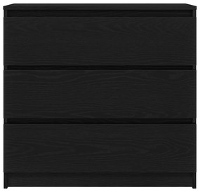 Aparador 80x35x76 cm derivados de madeira carvalho preto
