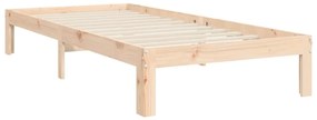 Cama sem colchão 90x200 cm madeira de pinho maciça