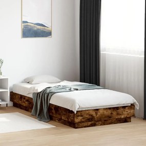 Estrutura cama s/ colchão derivados de madeira carvalho fumado