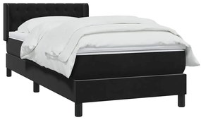 Cama box spring com colchão 90x210 cm veludo preto