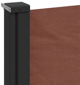Toldo lateral retrátil 100x500 cm castanho