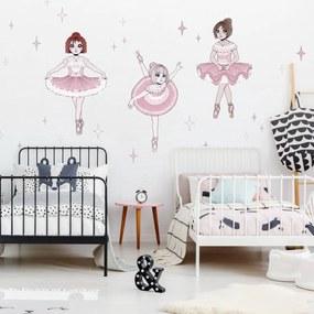Autocolantes para menina Bailarinas com estrelas