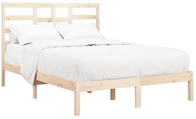 Estrutura de cama sem colchão 140x200 cm madeira maciça