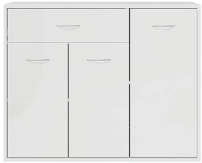Aparador 88x30x70 cm contraplacado branco brilhante