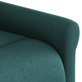 Poltrona reclinável elevatória tecido verde-escuro