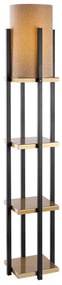 Candeeiro de Pé 7116 – Preto e Dourado – 25 x 25 x 130 cm