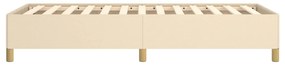 Estrutura de cama 90x200 cm tecido cor creme