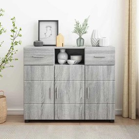vidaXL Buffet Sonoma cinzento 88.5 x 30.5 x 73 cm Madeira processada
