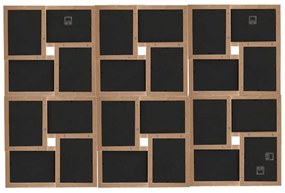Moldura para 24 (10x15 cm) fotografias MDF castanho-claro