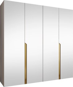 Roupeiro Hartford 591, Caxemira, Dourado, 202x200x52cm, 135.3 kg, Portas para roupeiro: Com dobradiças