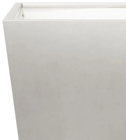 Vaso/floreira de jardim 2 pcs 50x50x50 cm aço inoxidável