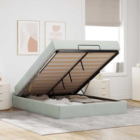 Estrutura da Cama Outros Cinzento-claro 160 x 200 cm Veludo