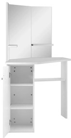 Mesa de maquilhagem/toucador de canto branco
