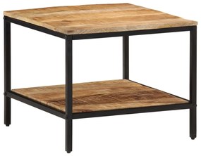 vidaXL Mesa de centro 55x55x45 cm madeira de mangueira áspera maciça