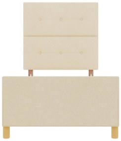 Cama vidaXL Creme 90x190 cm em Tecido