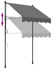 Toldo retrátil 150x150 cm tecido e aço antracite