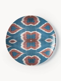 Prato de sobremesa em porcelana artesanal Ikat