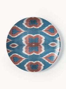 Prato marcador em porcelana artesanal Ikat