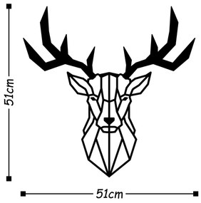 Acessório Decorativo de Parede Metal-009 – Preto – 51 x 51 cm