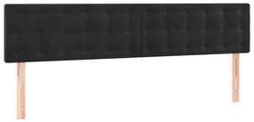 Cama box spring c/ colchão/LED 200x200 cm veludo preto
