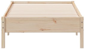 Cama sem colchão 75x190 cm madeira de pinho maciça
