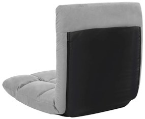 Colchão dobrável microfibra cinzento-claro