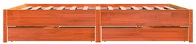 Cama sem colchão 180x200 cm pinho maciço castanho-mel