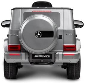 Carro elétrico para crianças 12V Mercedes G63 pneus de borracha, banco de couro Cinzento