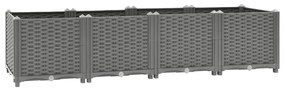vidaXL Canteiro elevado 160x40x38 cm polipropileno
