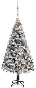 vidaXL Árvore Natal artificial pré-iluminada c/ bolas 150 cm PVC verde