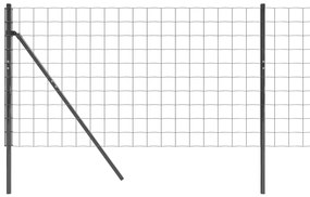Cerca de malha de arame 1,1x25 m aço galvanizado antracite