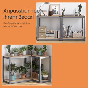 Estante arrumação garagens, escritorios, arrumos 40 x 80 x 160 cm cinzento