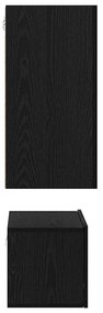Conjunto de móvel de TV 3 pcs Carvalho Preto 60 x 30 x 30.5 cm